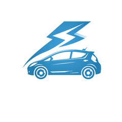 Electric Car Icon isolated on a transparent background