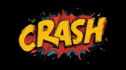 Crash graphic design illustration