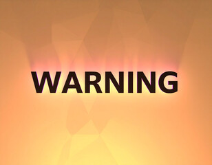 Striking "WARNING" text in strong black letters, backlit with a vibrant pink-red glow. High-contrast design for immediate attention. Ideal for safety, alerts, and caution concepts.