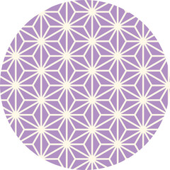 Pattern -4- 2- Asanoha - purple