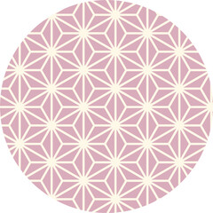 Pattern -4- 2- Asanoha - pink