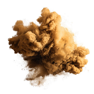Abstract explosion of tan and beige smoke