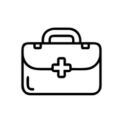 Obraz premium A concise and clear minimalist illustration captures the essence of a first aid kit, a universal symbol of immediate care and assistance. Emphasizing the importance of preparedness.