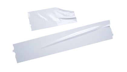 Clear adhesive tape strip isolated on white background PNG