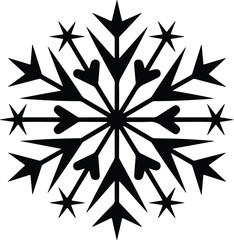 Obraz premium Heart Snowflake SVG for Winter Crafts