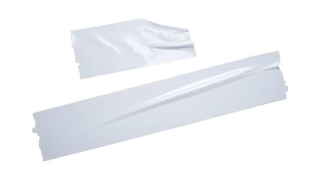 Clear adhesive tape strip isolated on white background PNG