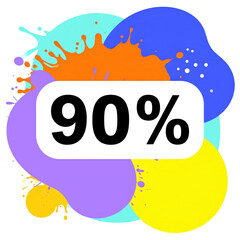 Floating - button with abstract background splash PNG