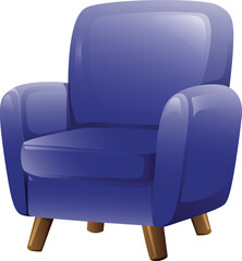 leather sofa realistic style