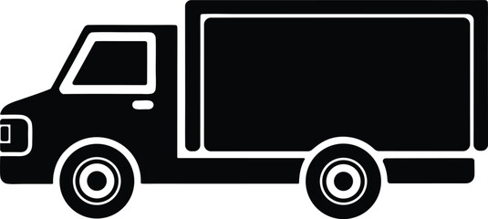 cargo truck vector icon.