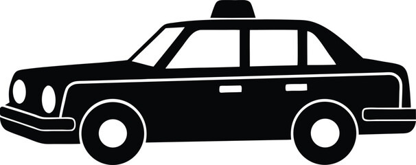 taxi cab vector icon.