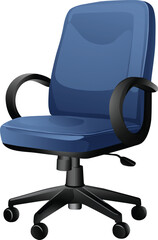 blue office chair realistic style
