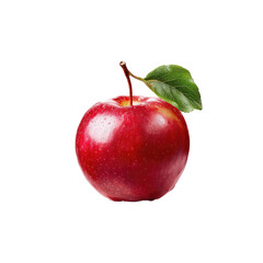 Close-up of a vibrant red apple