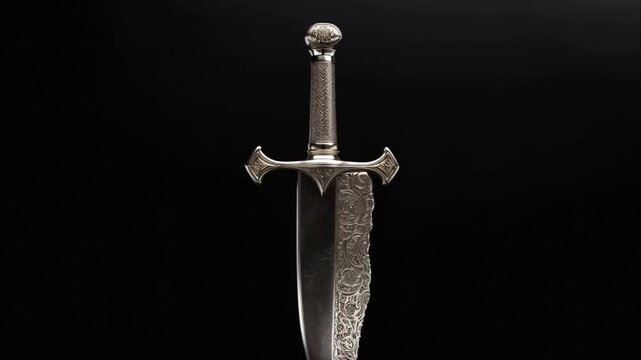 Ancient Steel's Elegance: A detailed image of an antique sword showcases intricate craftsmanship, highlighting its historical importance, strength, and timeless beauty.