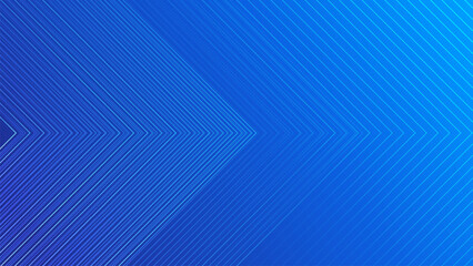 Blue arrow abstract background geometry lines. Abstract blue arrow glowing with lighting and line grid on blue background technology hi-tech futuristic concept