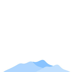 Vector illustration of blue mountain