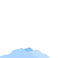 Vector illustration of blue mountain
