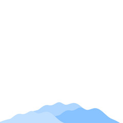 Vector illustration of blue mountain