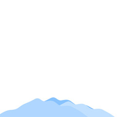 Vector illustration of blue mountain