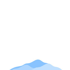 Vector illustration of blue mountain