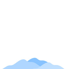 Vector illustration of blue mountain