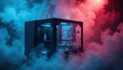 3D Printing: Futuristic Sculptures Emerging from Smoke