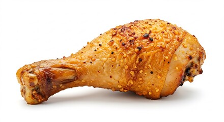 香ばしく焼けた鶏モモ肉 黄金色に輝く照り 食欲をそそる一品. AI Generated