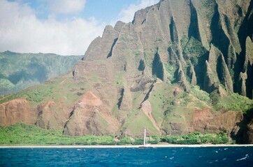 ocean and the mountains