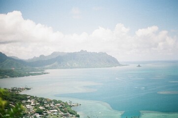 view of the sea and mountains