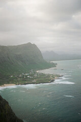 view of the sea from the mountain