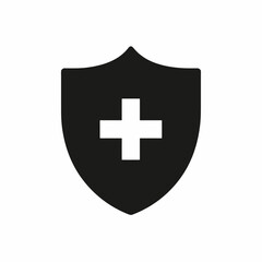 Healthcare Protection Shield Icon Medical Security and Safety Symbol