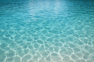 Crystal clear spring water with gentle ripples and underwater light patterns creating serene aquatic background
