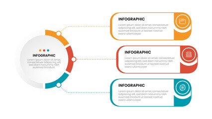 Timeline Infographic design 3 options or steps with icons. Infographic business concept Can be used for info graphics, flow charts, presentations, web sites, banners.