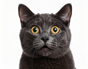 Fototapeta premium A cat with surprised expression