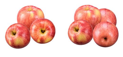 'fresh gala apples isolated on transparent background'