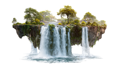 Floating Island Waterfall