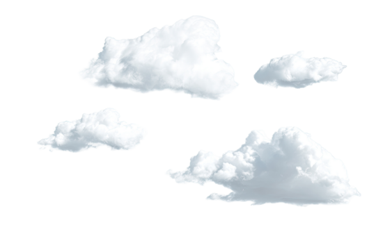 Abstract cloud shapes