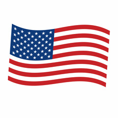 American national flag. United States flag symbol. Patriotic symbol of the United States.
