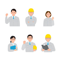 作業服を着た人イラスト素材
