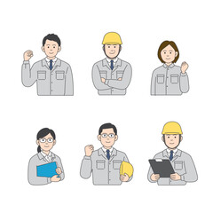 作業服を着た人イラスト素材
