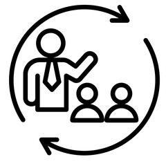 Coaching Session  Icon Element For Design
