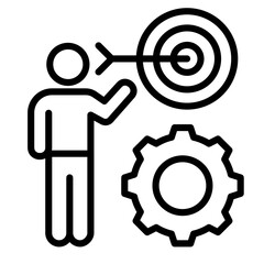 Goal Setting  Icon Element For Design
