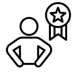 Achievement Badge  Icon Element For Design
