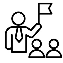 Team Leadership  Icon Element For Design
