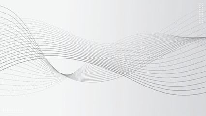 Abstract gray blend lines undulating waves on white background. Vector illustration.