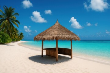 Tropical paradise beach scene
