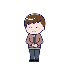 私服の10代／ななめ／男性 01