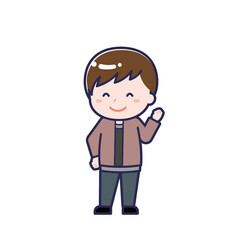 私服の10代／ななめ／男性 04