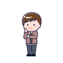 私服の10代／ななめ／男性 20