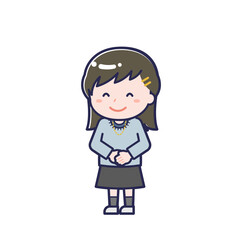 私服の10代／ななめ／女性 01