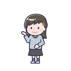 Obraz premium 私服の10代／ななめ／女性 18